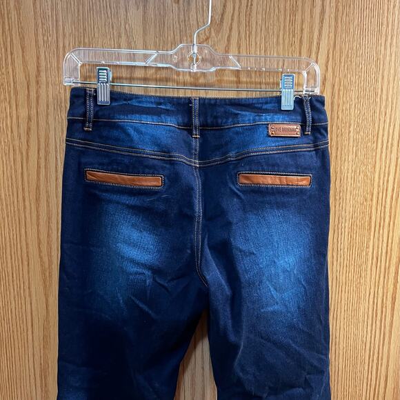 Love Rodennis Women's Jeggings Size 4 Dark Wash Lightly Distressed Jean Leggings - Picture 6 of 9